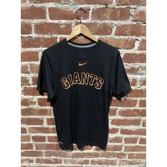 Nike San Francisco Giants Mens Black Short Sleeve Athletic T-shirt Size Small - Picture 1 of 3